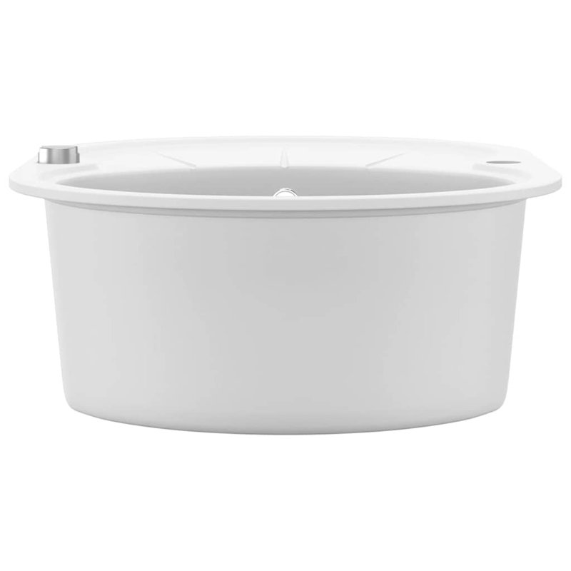Évier de cuisine vidaXL, Blanc