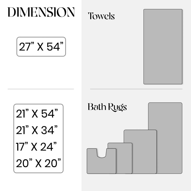 Ensemble de serviettes de bain 3 pièces et tapis de bain 4 pièces Classy, ensemble de 7, ivoire, Blanc