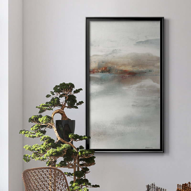 «Rising Veil V», reproduction d'art, Toile avec cadre noir, H 22,5 po x l 42,5 po x P 1,5 po, Pas de tapis