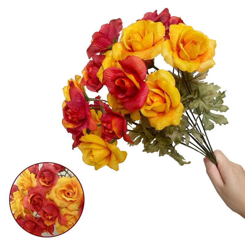 Bouquet de roses artificielles 5 têtes, 2 pièces