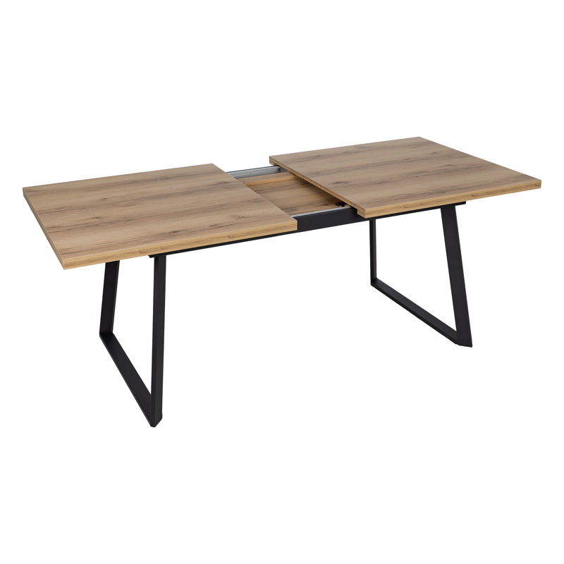 Aasiah Metal Base Dining Table, Beige
