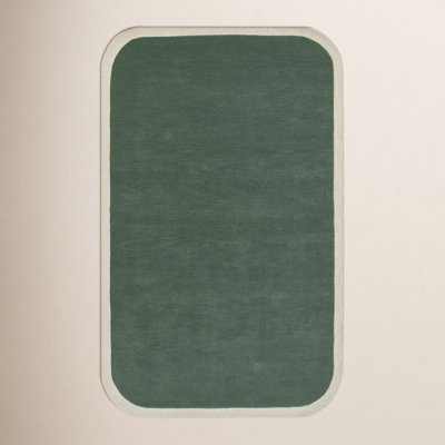 Hermione Green Beige Hand-Tufted Wool Rug