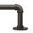 Einstein 1" Adjustable Industrial Pipe Black Curtain Rod Rust Resistant Ceiling Or Wall Mount For Windows-1066565812-1032130115