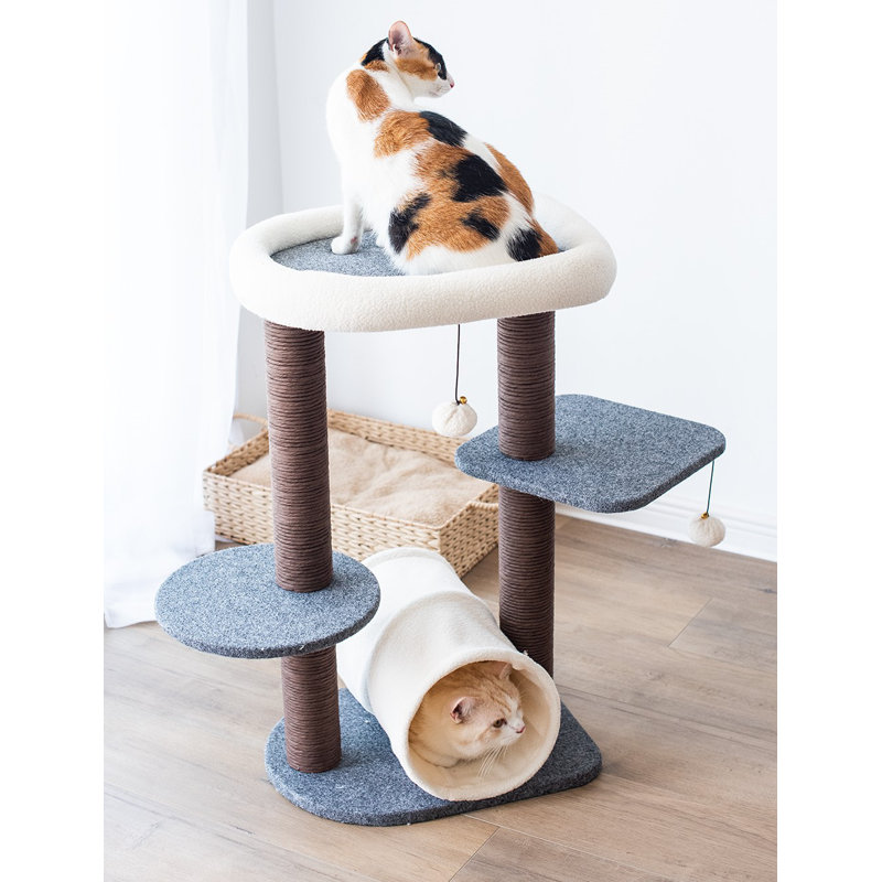 Arbre à chat 28,5 "avec tunnel et perchoirs Catry