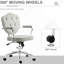 Fauteuil de bureau gris moelleux avec capitonnage à boutons et hauteur réglable