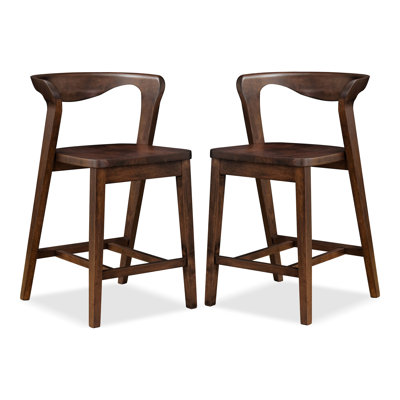 Chaises de salle à manger à hauteur de comptoir en bois massif