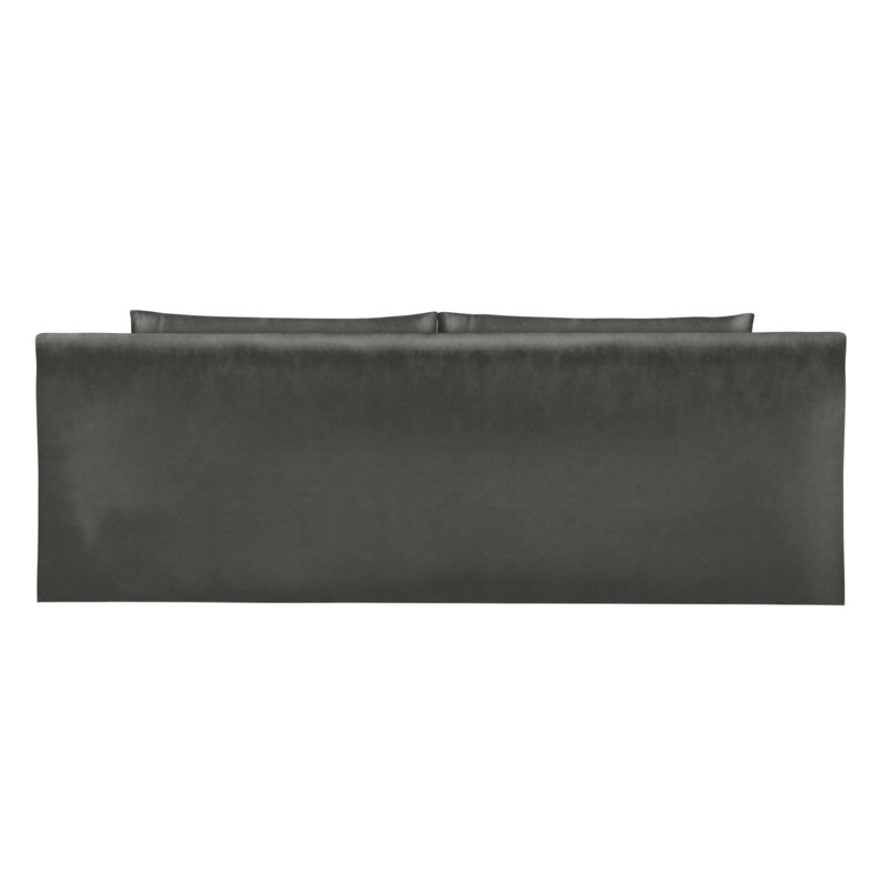 Canapé Mulberry, Cuir rétro graphite, H 33 po x l 108 po x p 40 po, Patiné
