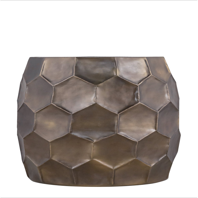 Table de bout moderne moderne en aluminium de 21 po de hauteur et table d'appoint