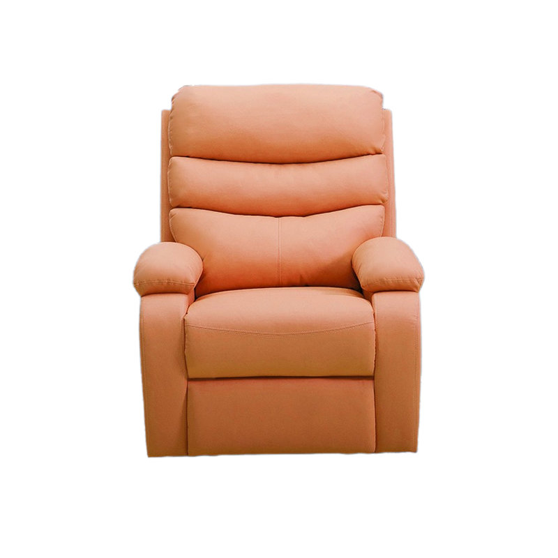 Fauteuil inclinable et pivotant en similicuir Sylvian, Orange
