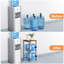 Support pour bidon d'eau à 2 niveaux 5 gallons avec tablettes supérieures Support pour distributeur d'eau 5 gallons, brun-1004783454