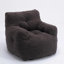 Fauteuil à billes doux en tissu touffeté en mousse gris foncé-1141299537