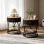Ensemble de 2 tables de chevet, table de chevet moderne avec tiroir et tablette-1790473285