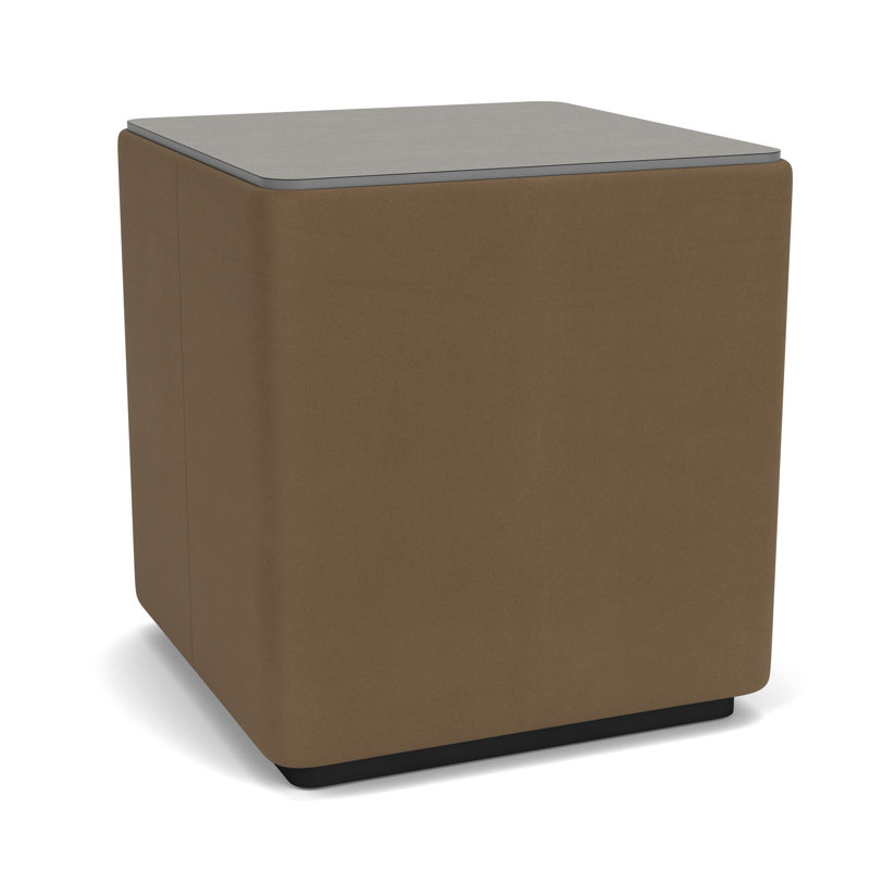 Table de salon avec plateau en stratifié Darsey, Noir; taupe Patriot Plus, 20", Sergé sarrasin