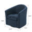 Fauteuil demi-tonneau pivotant de 30,7 po de large Aunna-813269111