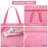 Extra Large Moving Bags 2 Pack, 45.2 x 15.7 x 21.7 Inch Heavy Duty PE Storage Bags with Reinforced Handles and Zipper, Pink