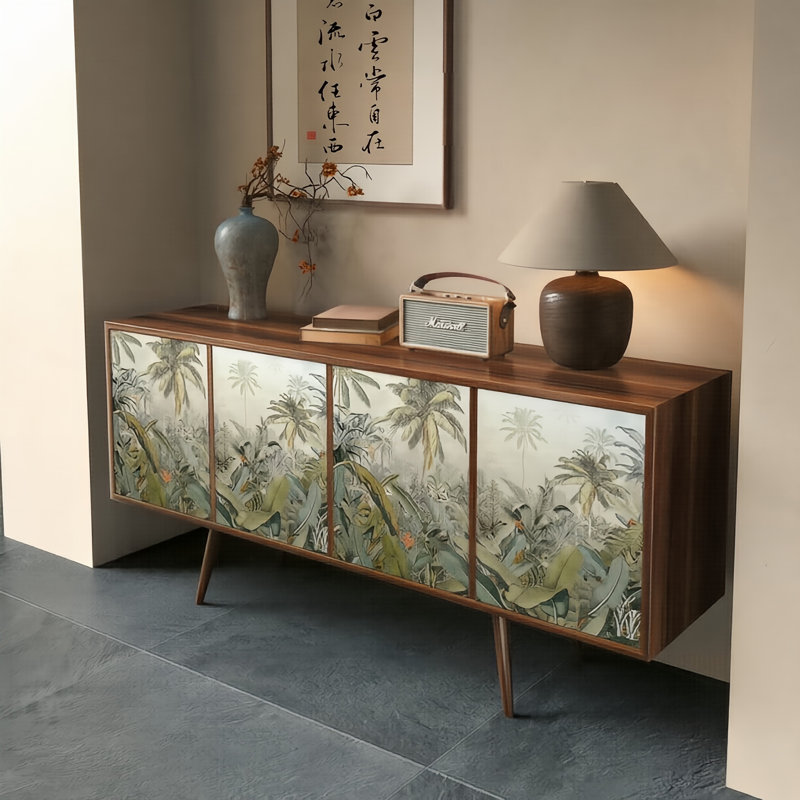 Buffet polyvalent haut de gamme rétro vintage, Marron foncé