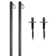 String Led Light Pole Kit for Backyard, Garden, Lawn, Patio, or Deck, Poles Extends To 10 Ft Tall, Includes a Machined-Screw Base with Flat Topper, Installation Bar, and a Magnetic Bubble Level