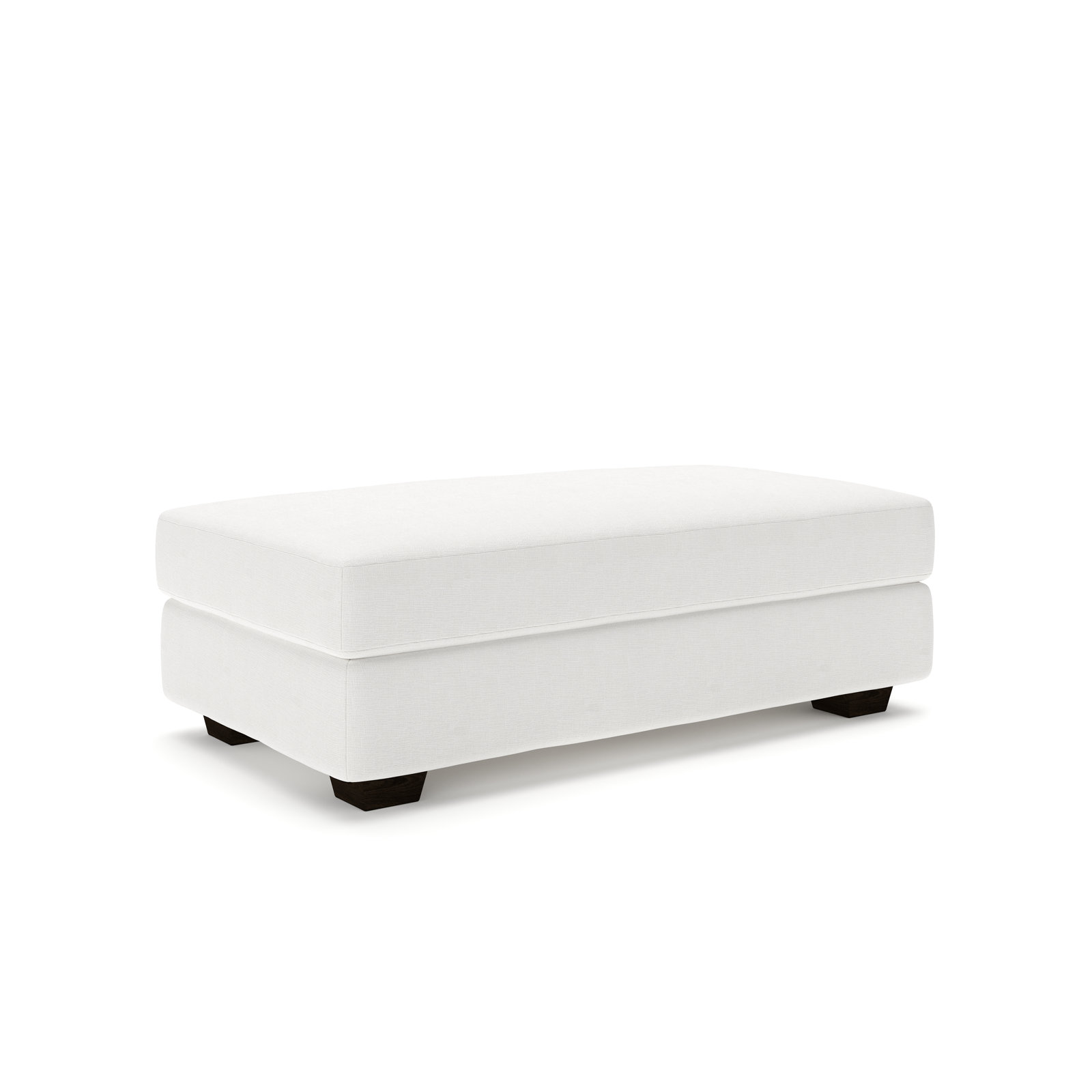 Emilio 49" Cotton Upholstered Ottoman, Drusky Moonglow Sustain® Basketweave