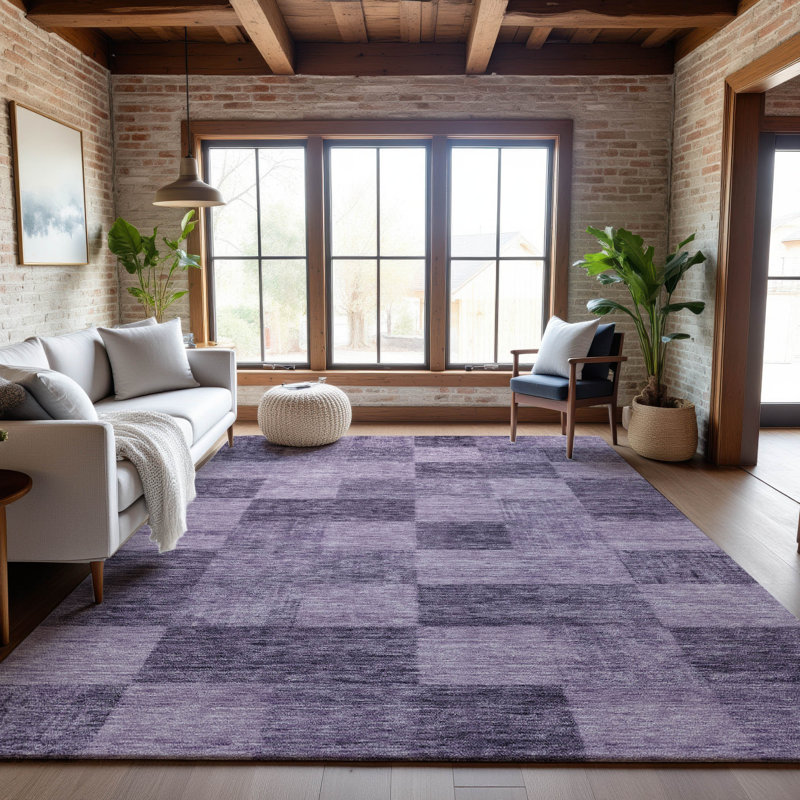 Premium Machine Washable Alves AMF1139 Geometric Rug, Rectangle 9' x 12'