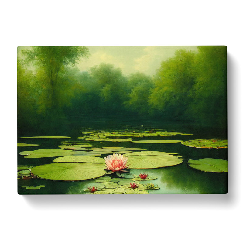 Special Water Lily Pond Vol.4 - Wrapped Canvas, 35cm H x 50cm W x 3cm D