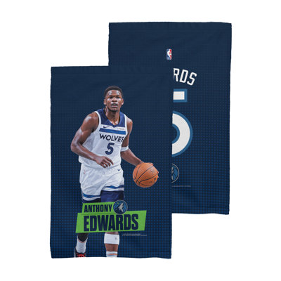 NBA Minnesota Timberwolves Anthony Edwards 2 Pack Fan Towel, Licensed, Ultra Soft and Absorbent, Sport Gym Towel, 16 x 25 inches