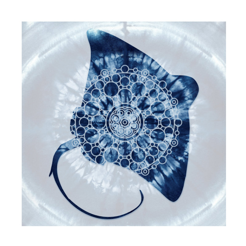 Art sur toile Tina Lavoie Manta Mandala, H 14 po x l 14 po