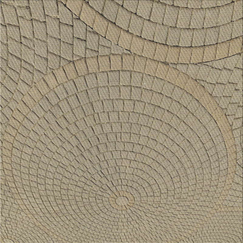 Tapis brun tissé à la machine, Carré 4 pi