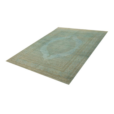 One-of-a-kind Hand Knotted Vibrance Light Blue Wool Rug 9'0" x 11'9"