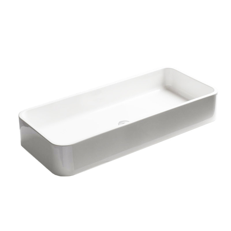 Cosa 39.4'' L Bathroom Sink, Glossy White