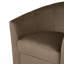 Fauteuil demi-tonneau pivotant rembourré en velours café-2051951904