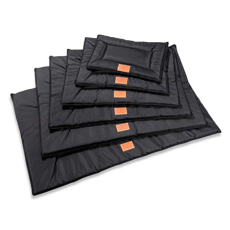 Orthopedic Polyester Pet Bed, Black, 2.5cm H x 71cm W x 107cm D