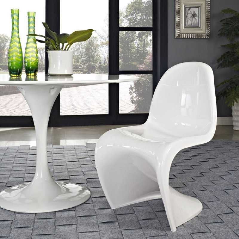 Chaise d'appoint empilable Elowise, Blanc