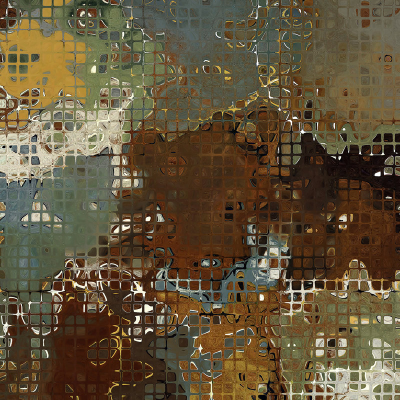 " Land Mass I " Painting Print, 8" H x 8" W