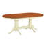 Ensemble de table de salle à manger moderne 5 pièces comprenant une table ovale en bois avec feuille papillon et 4 chaises de salle à manger, babeurre et cerise-49667084-124329234-31769993