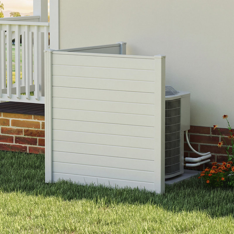 Costway Outdoor 48"l X 48"h Pvc Privacy Fence Panels With Ground Stakes, White