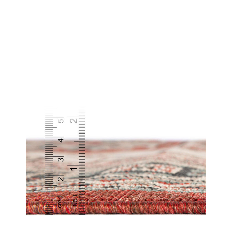 Indoor/Outdoor Traditional Area Rug, Runner 2' x 6'1"