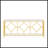 70.9 Inch Extra Long Industrial Console Table With 2-Tier Open Storage, White & Gold Diamond Pattern Metal Frame