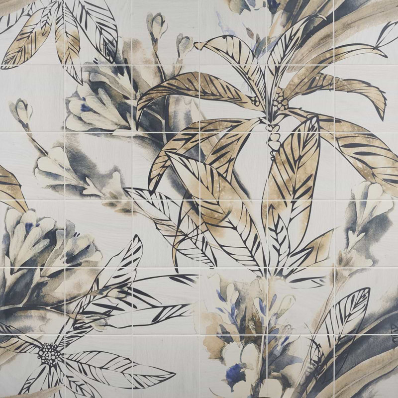 Angela Harris Wilder 7.87 In. X 7.87 In. Matte Porcelain Floor And Wall Mural Tile (15.49 Sq. Ft. / Case)