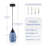1-Light Matte Black Teardrop Pendant with Blue Art Glass Shade