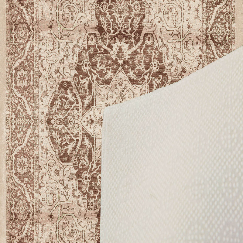 Stylish Woven Carpet, 4 x 6 Feet, 100% Polyester | Antibacterial, 3D Digital Printing, Non-Slip PVC Felt Dot Underside | Machine Washable, 0.4 in Pile Height, Perfect for Living Room & Bedroom Decor