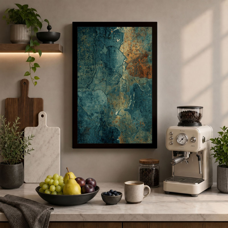 Weathered Decay Industrial - Wrapped Canvas, Black Border, 18x12 - 45.7 x 30.5 cm