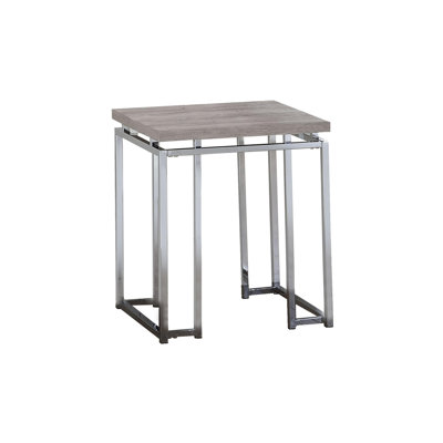 Bellow Solid Wood Top End Table