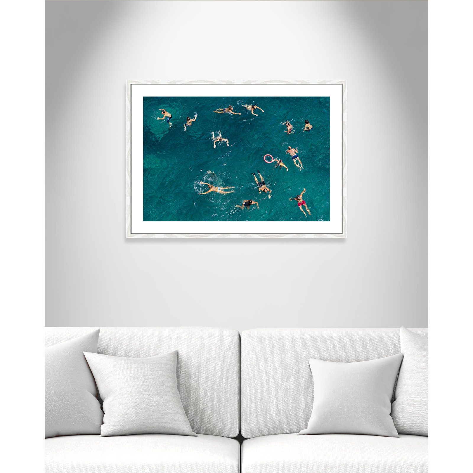 Norvell "Tonti" Print by Tonti, 25.5" H x 35.5" W x 0.75" D, White Wood Framed Paper