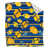Bleu foncé / jaune moyen