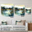 Été lac paysage Illustration II - lac acrylique, art mural moderne-1865820186