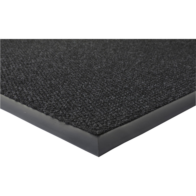 Tapis de porte extérieur uni, Noir anthracite, Rectangle 4 pi x 6 pi