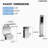  Deck Mounted Waterfall Roman Tub Faucet with Hand Shower-79598565