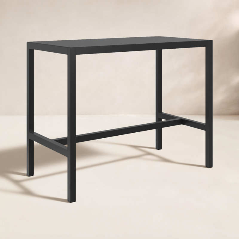 Armando Aluminum Bar Table, Black