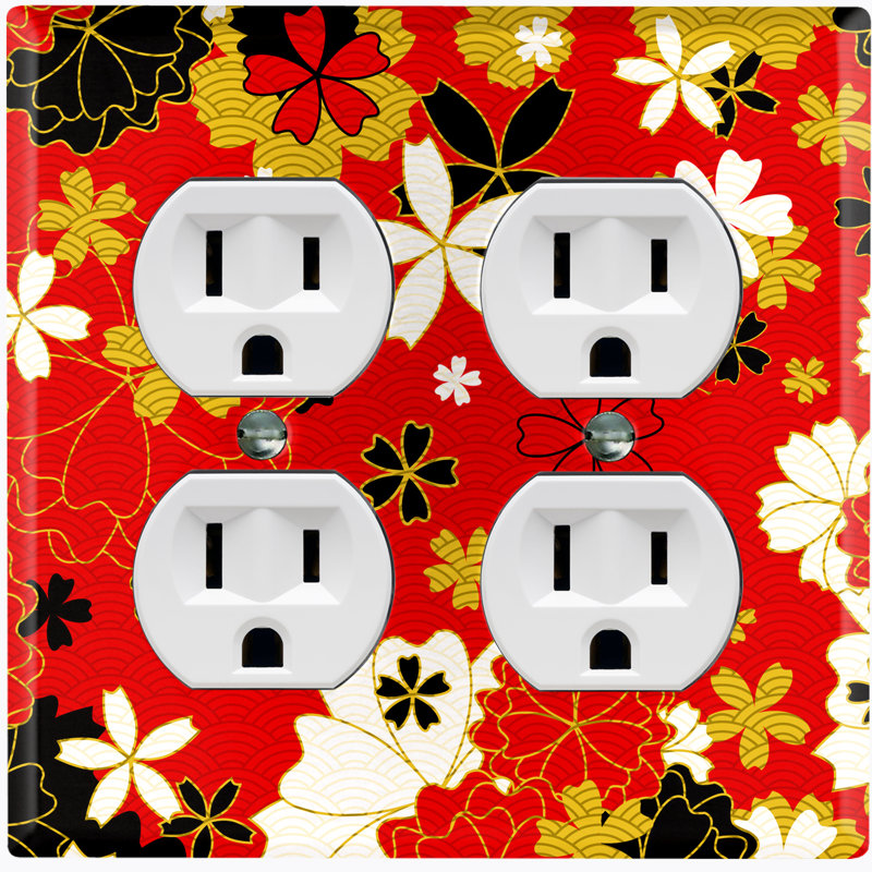 Patterned 2 - Gang Toggle Light Switch Standard Wall Plate