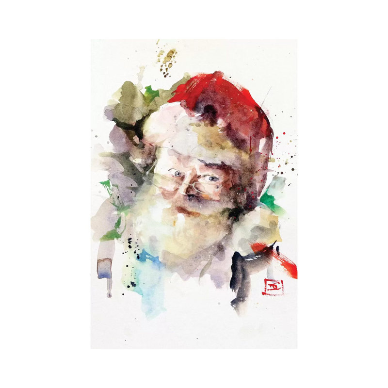 Père Noël par Dean Crouser, reproduction d'art sur toile tendue, H 40 po x l 26 po x P 1,5 po